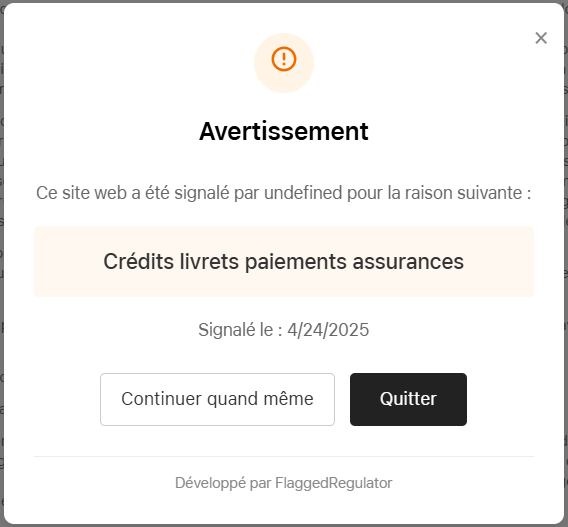 Alert Screenshot